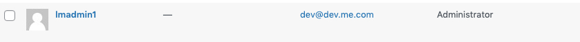 Wordpress Users List Administrator example
