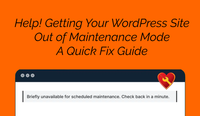 What is the WordPress maintenance screen?